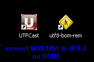 convert to utf-8 no BOM