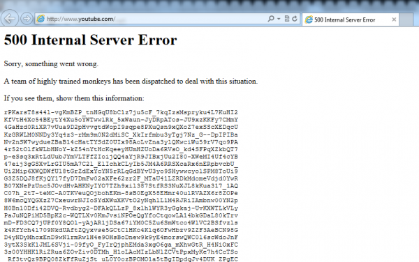 youtube error