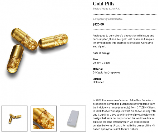Gold Pills, золотые таблетки