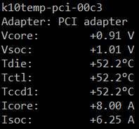 AMD Ryzen 3600 temperature in Debian 10.4